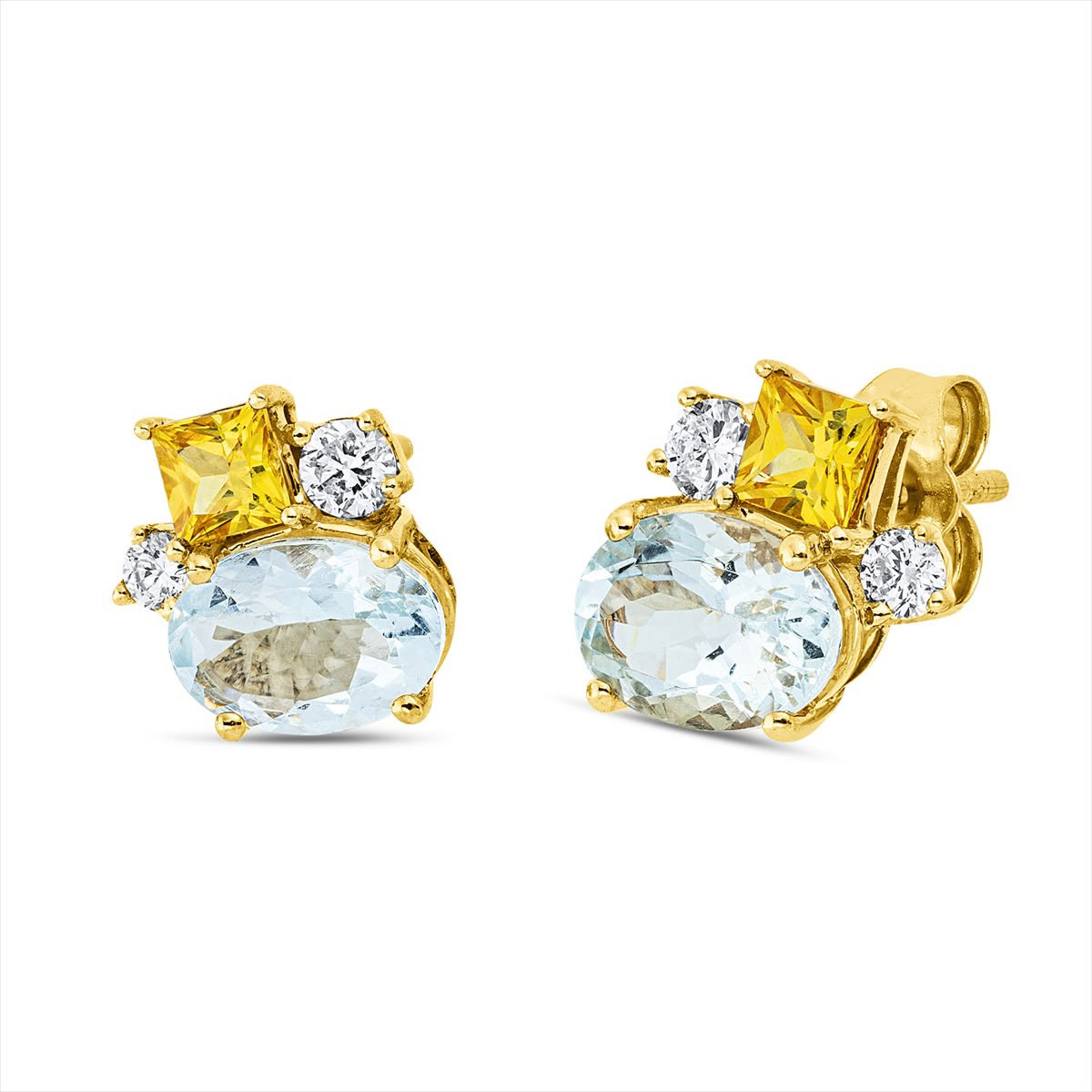 001 Gemstone Fashion Stud Earrings - Image 1