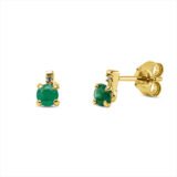 Colored Stone Classic Stud Earrings