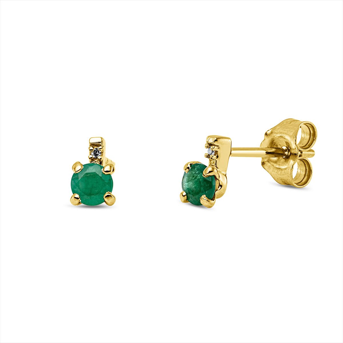 015 Colored Stone Classic Stud Earrings - Image 1